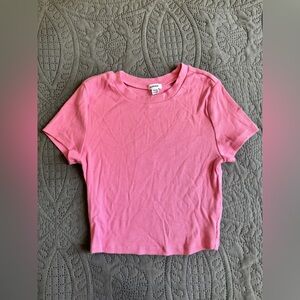 Garage Pink Cropped Tee